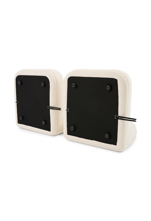 Gaston - Canapé 2 places tissu bouclette beige - Vue supplémentaire 2