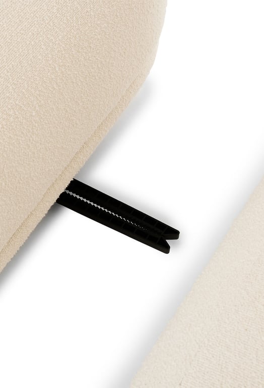 Gaston - Canapé 2 places tissu bouclette beige - Vue supplémentaire 3