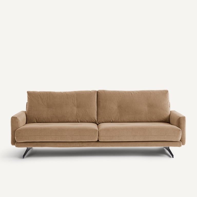 Produit similaire: DELICATO canapé 3 places en velours stonewashed beige