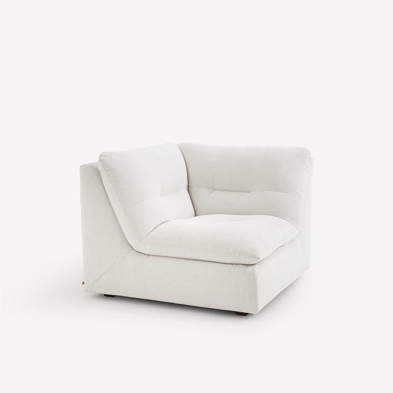 GIULIANO angle 90° modulable en tissu chiné beige - Vue supplémentaire 1