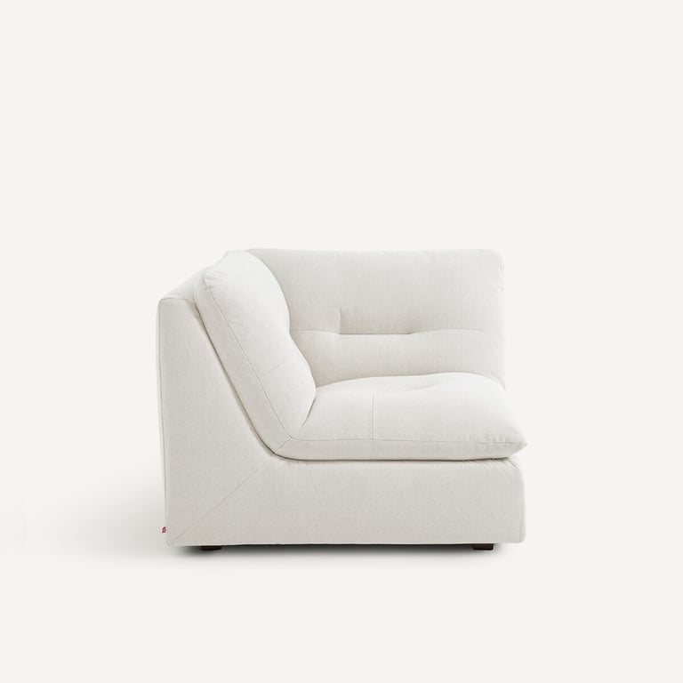 GIULIANO angle 90° modulable en tissu chiné beige - Vue supplémentaire 2