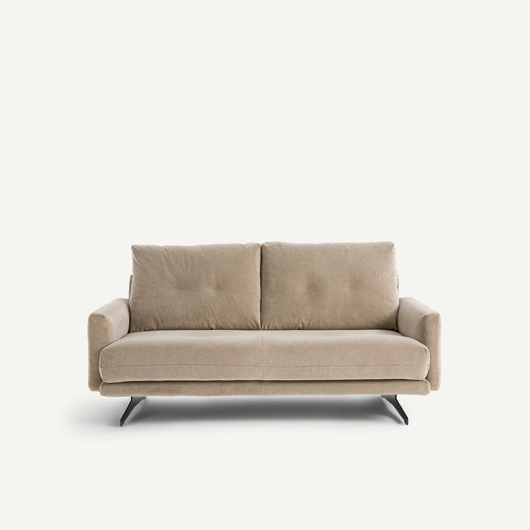 Produit similaire: DELICATO canapé 2 places en velours stonewashed gris