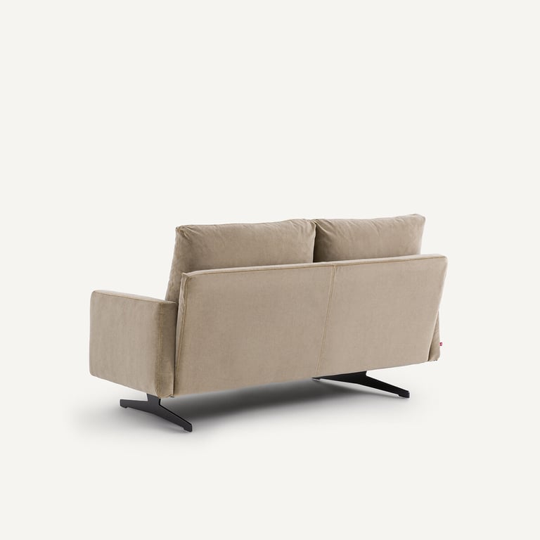 DELICATO canapé 2 places en velours stonewashed gris - Vue supplémentaire 3