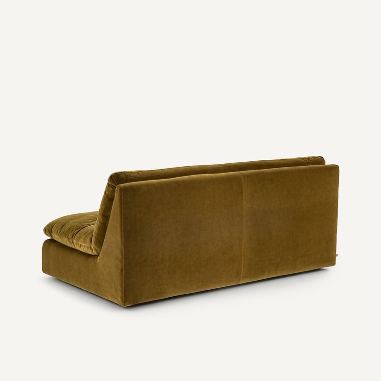 GIULIANO canapé 3 places modulable en velours marron - Vue supplémentaire 2