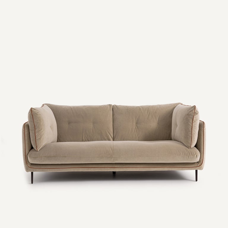 Produit similaire: BOTERO canapé 3 places en velours stonewashed gris