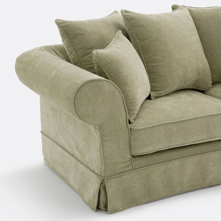Adelia - Canapé convertible 3 places tissu chiné vert - Vue supplémentaire 2