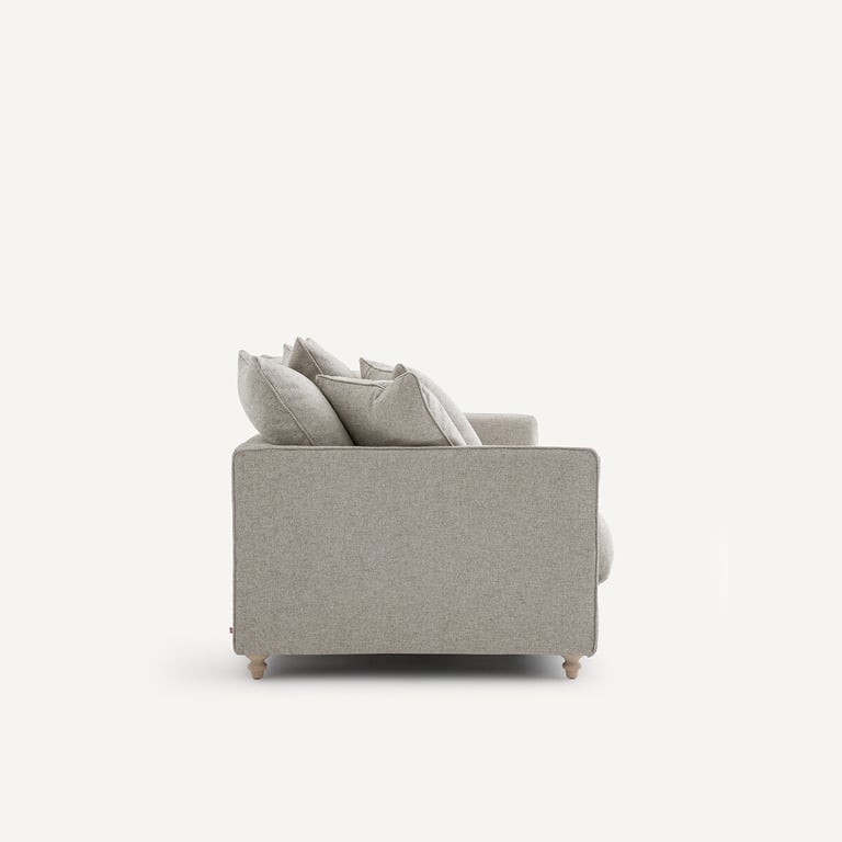 LAZARE canapé convertible 2 places convertible en texturé viscose et lin beige - Vue supplémentaire 2
