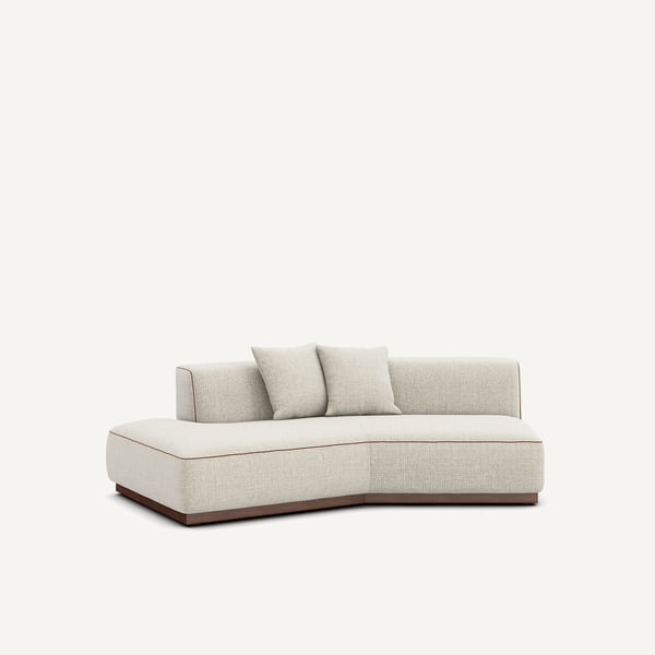 JACOPO demi-canapé modulable tissu chiné beige