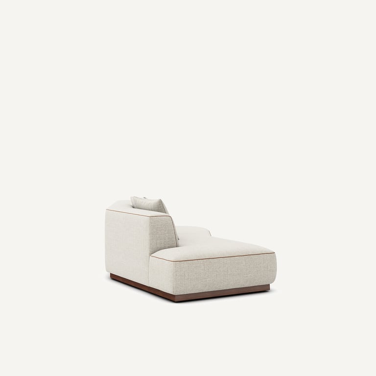 JACOPO demi-canapé modulable tissu chiné beige - Vue supplémentaire 2