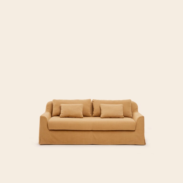 Canapé 2,5 Places en tissu naturel CLARIBEL