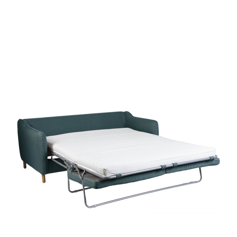 Vornay canapé convertible 2 places tissu bleu canard - Vue supplémentaire 1