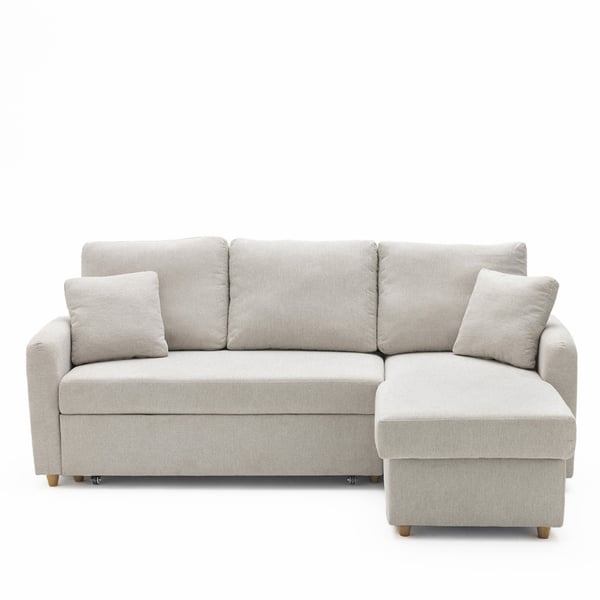 Matera canapé d'angle convertible 3 places beige