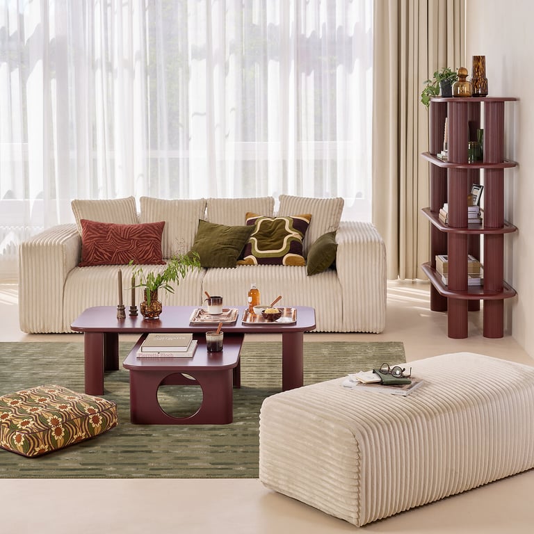 Produit similaire: Liora - Canapé 3 places velours côtelé beige
