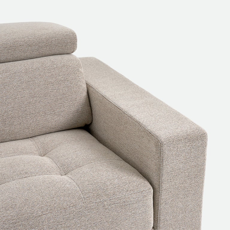 Pao - Canapé 3 places tissu texturé beige - Vue supplémentaire 1
