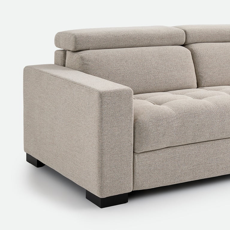 Pao - Canapé 3 places tissu texturé beige - Vue supplémentaire 3