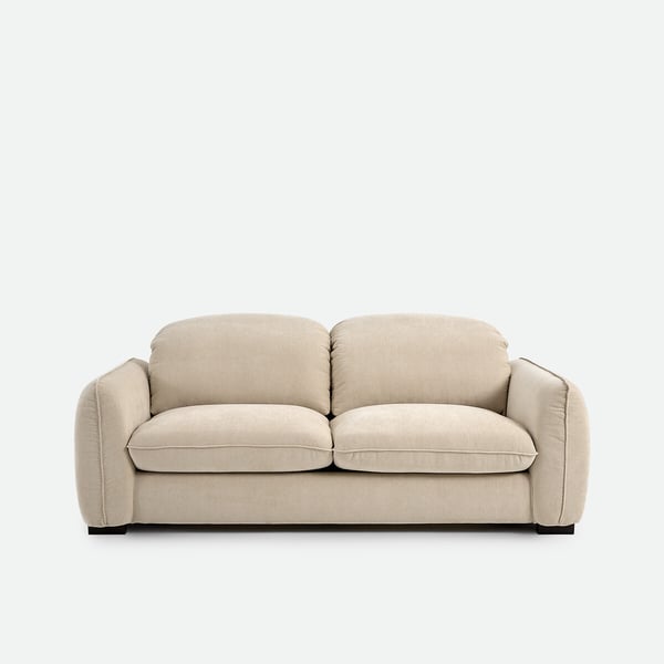 Isla - Canapé convertible 3 places tissu chiné beige