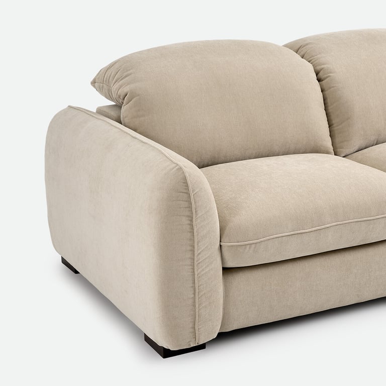 Isla - Canapé convertible 3 places tissu chiné beige - Vue supplémentaire 1