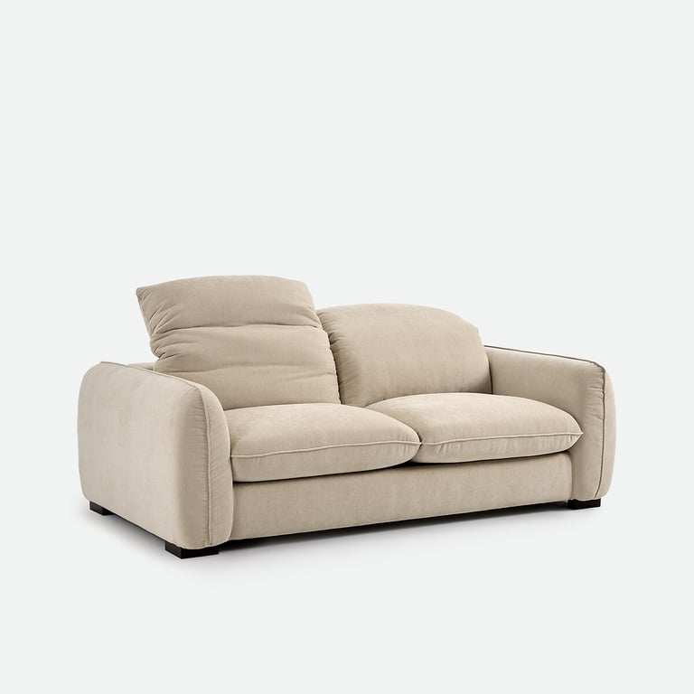 Isla - Canapé convertible 3 places tissu chiné beige - Vue supplémentaire 2