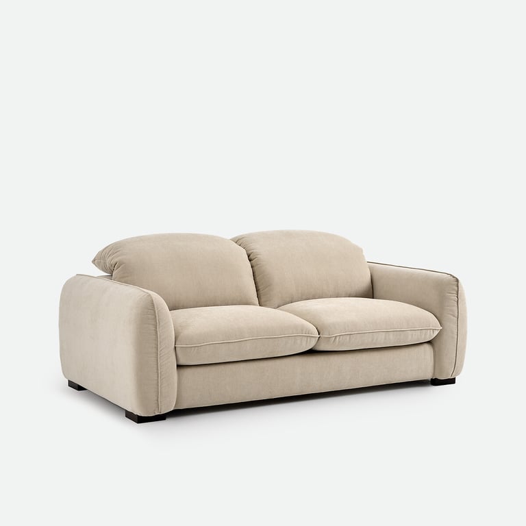 Isla - Canapé convertible 3 places tissu chiné beige - Vue supplémentaire 3