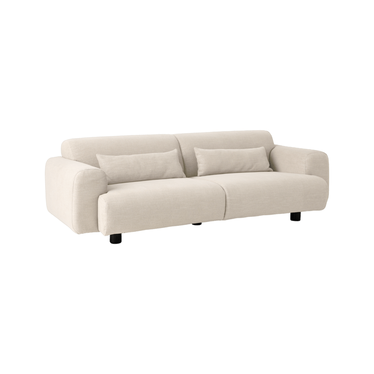 Mistral - Canapé 4 places tissu beige - Vue supplémentaire 2