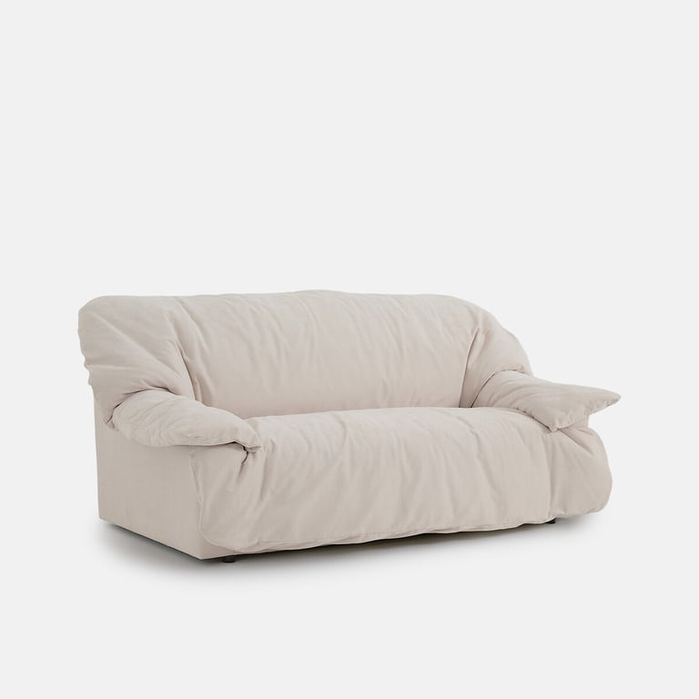 Backy - Canapé 3 places chenille beige - Vue supplémentaire 2