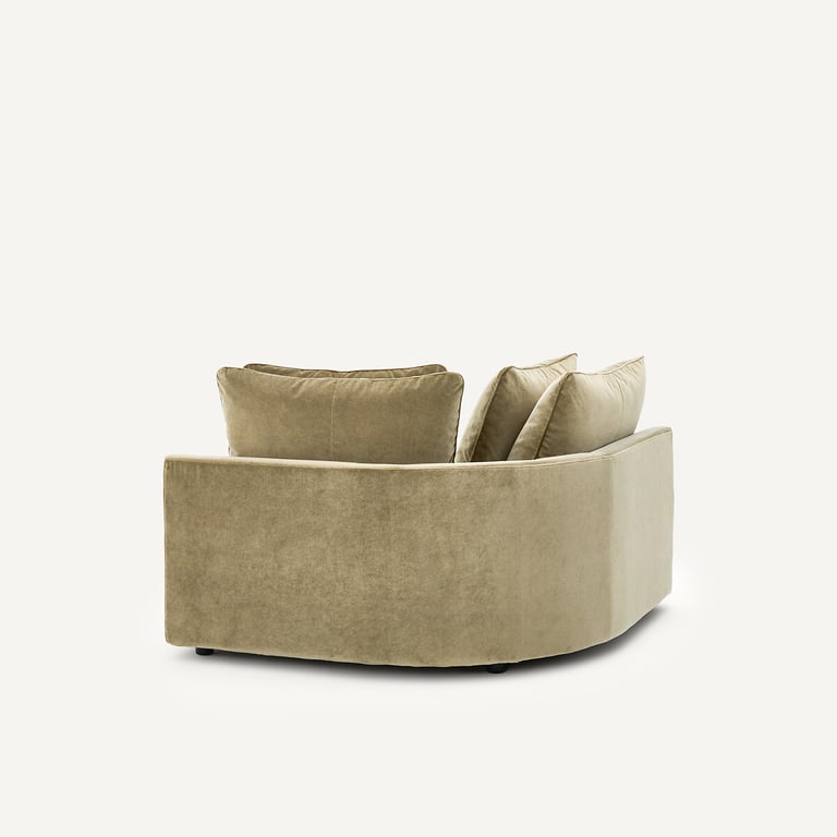 Tiberio - Canapé d'angle modulable velours vert - Vue supplémentaire 3