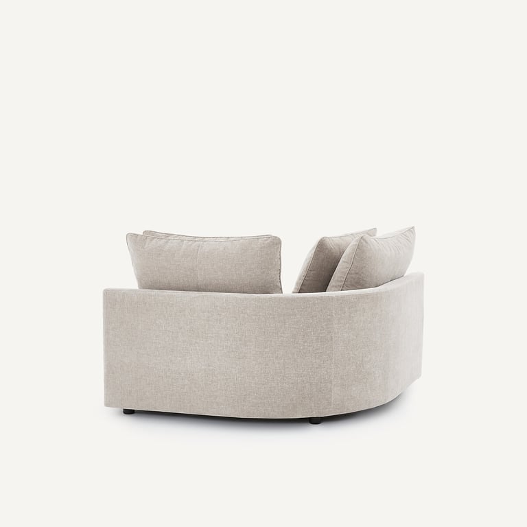 Tiberio - Canapé d'angle modulable chenille gris - Vue supplémentaire 3