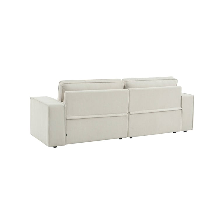 Chill - Canapé d'angle gauche 3 places velours côtelé beige - Vue supplémentaire 3