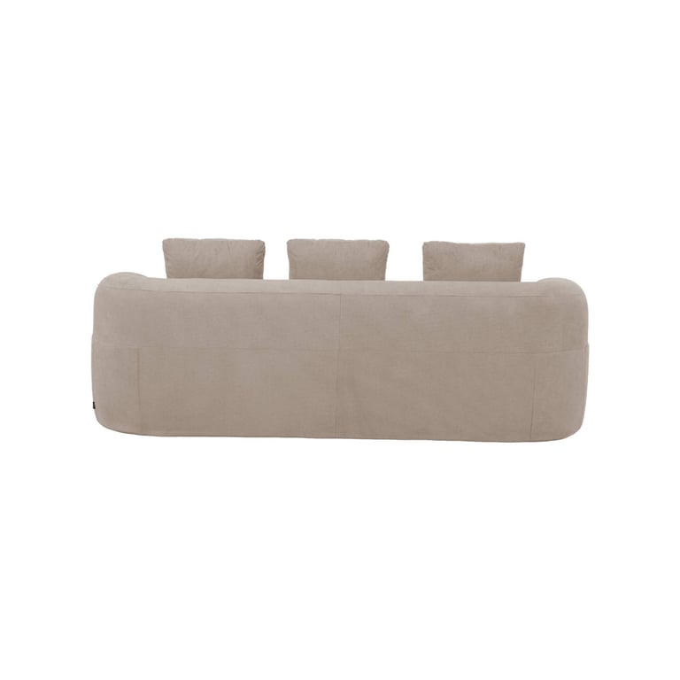 Nelio - Canapé 3 places tissu beige - Vue supplémentaire 2