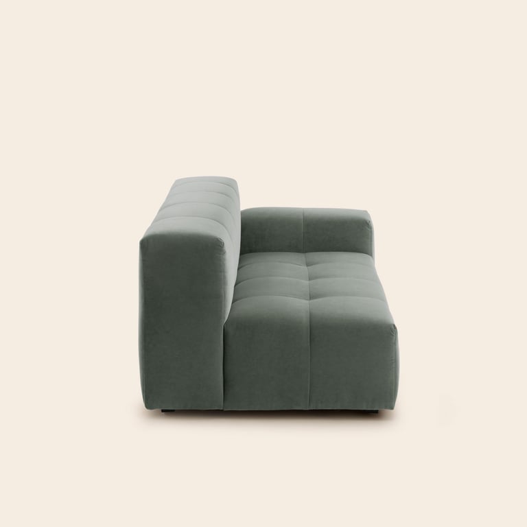 Uberto - Module accoudoir droit velours vert - Vue supplémentaire 3