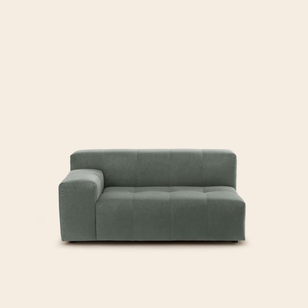 Uberto - Module accoudoir gauche velours vert