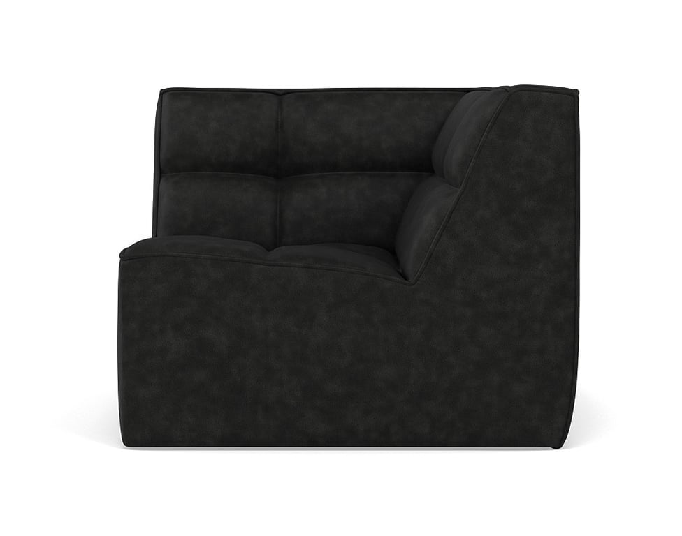 Alya - Module d'angle similicuir noir - Vue supplémentaire 3