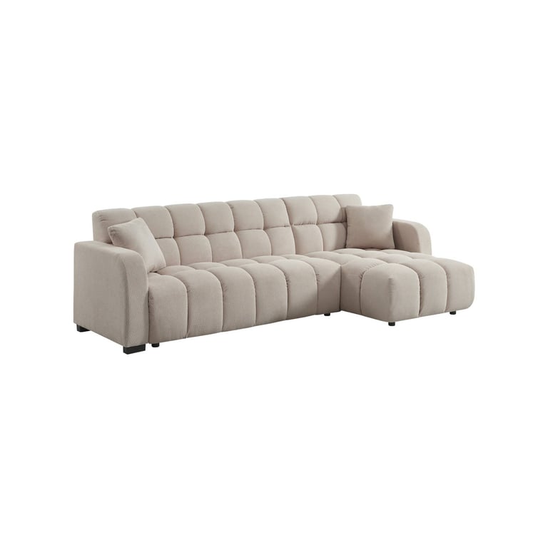 Dot - Canapé d'angle réversible 3 places tissu beige - Vue supplémentaire 1