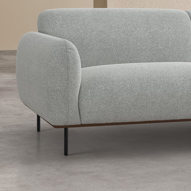 Larimar - Canapé 3 places tissu gris - Vue supplémentaire 3