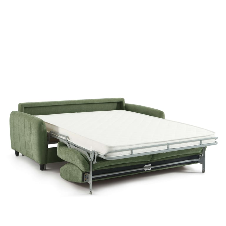 Ornoa - Canapé convertible 3 places tissu vert - Vue supplémentaire 3