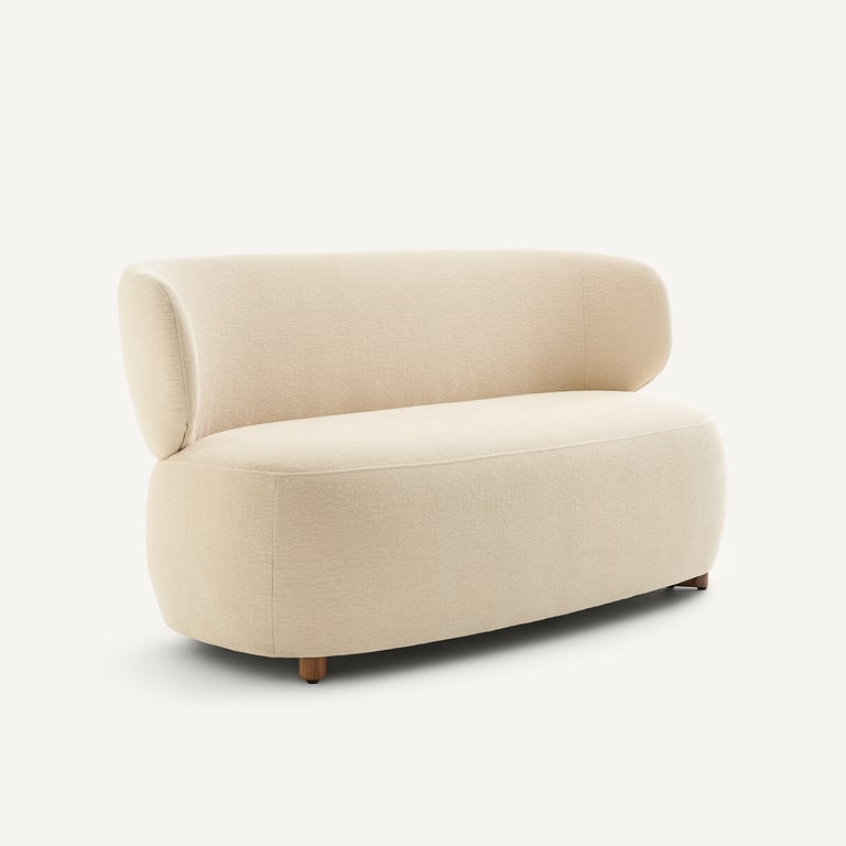 Modalie - Banquette 2 places velours beige - Vue supplémentaire 1