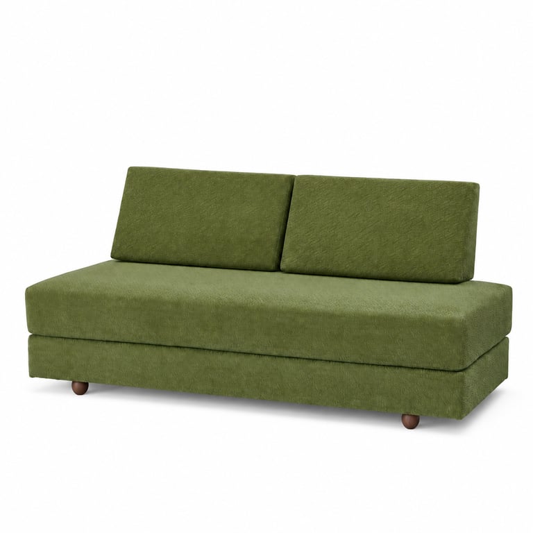 Castelo - Canapé convertible 3 places tissu vert - Vue supplémentaire 1