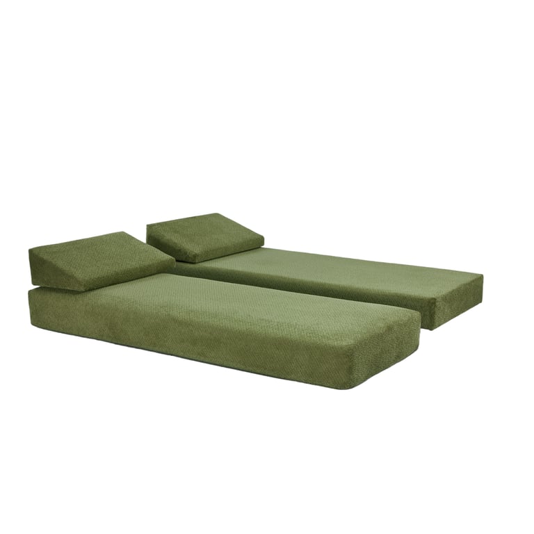 Castelo - Canapé convertible 3 places tissu vert - Vue supplémentaire 3