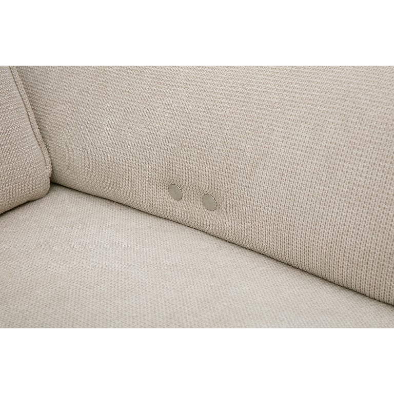 Otis - Canapé 3 places chenille beige dossier avance-recule électrique - Vue supplémentaire 3