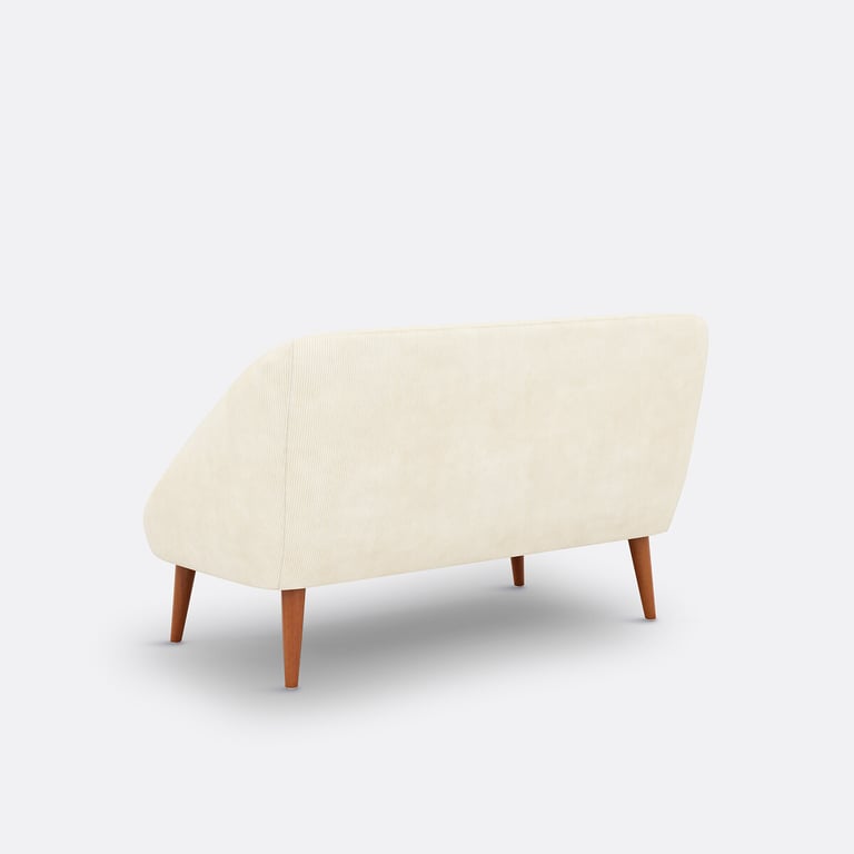 Séméon canapé 2 places velours côtelé beige - Vue supplémentaire 2