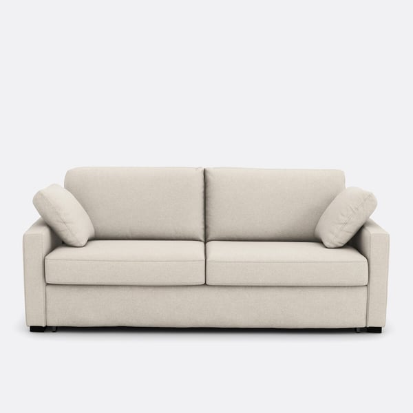 Timor canapé convertible 3 places tissu texturé beige