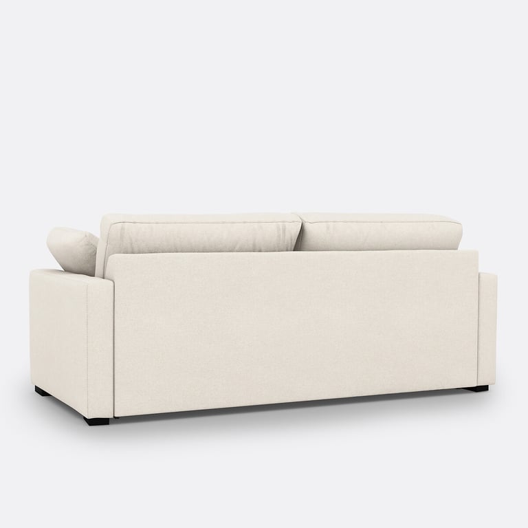 Timor canapé convertible 3 places tissu texturé beige - Vue supplémentaire 2