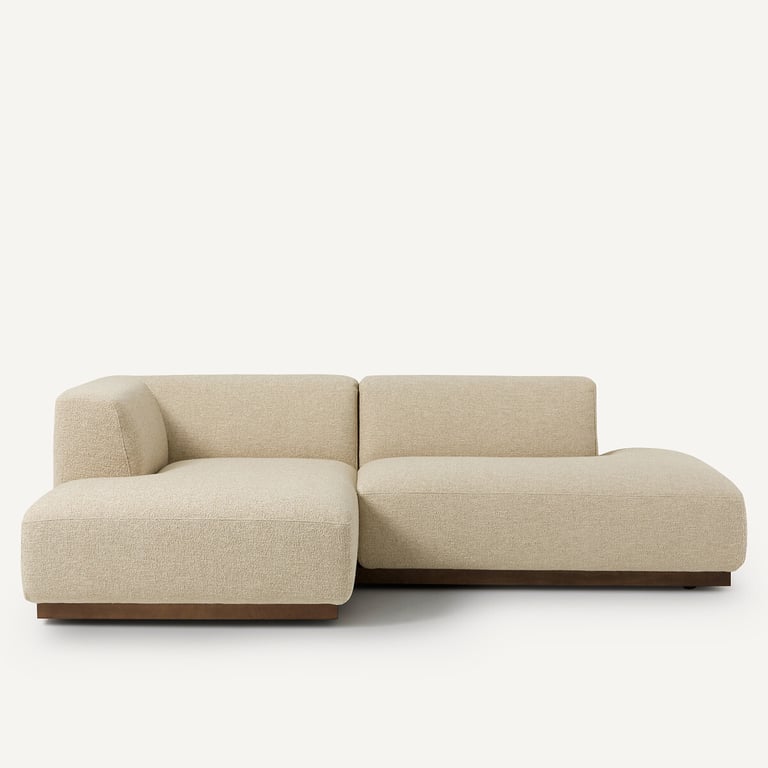 Produit similaire: Jacopo canapé d'angle fixe 4 places tissu bouclette beige