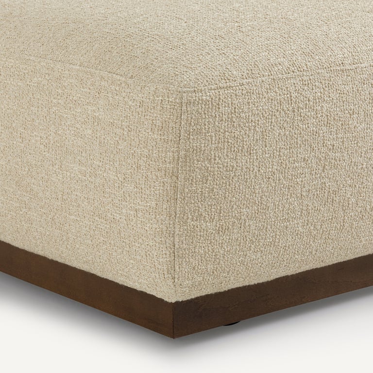 Jacopo canapé d'angle fixe 4 places tissu bouclette beige - Vue supplémentaire 2