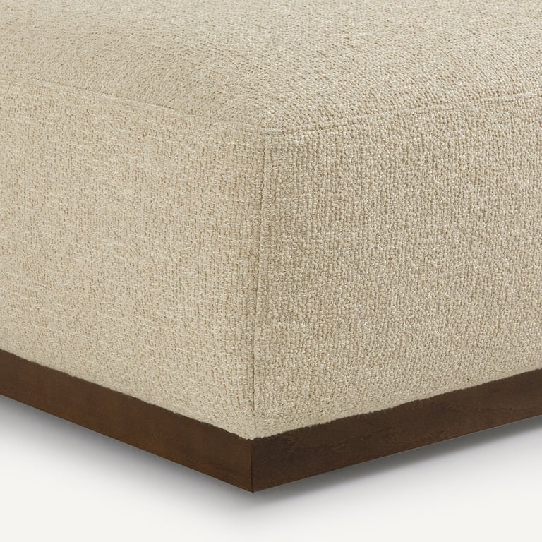 Jacopo canapé d'angle fixe XL 4 places tissu bouclette beige - Vue supplémentaire 2