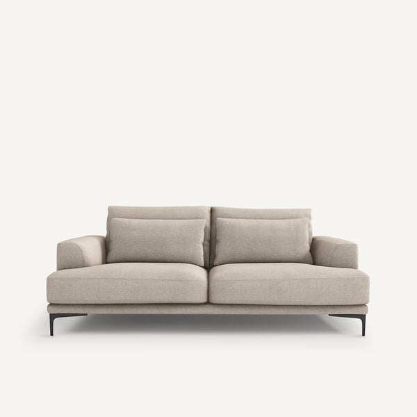 Marsile canapé 3 places texturé viscose lin beige