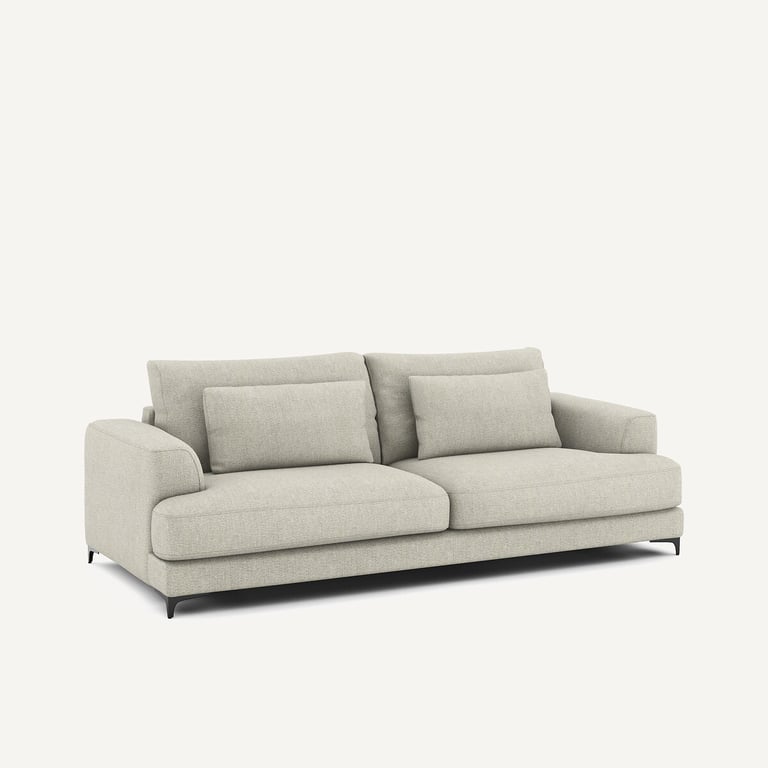 Marsile canapé convertible 4 places tweed beige - Vue supplémentaire 1