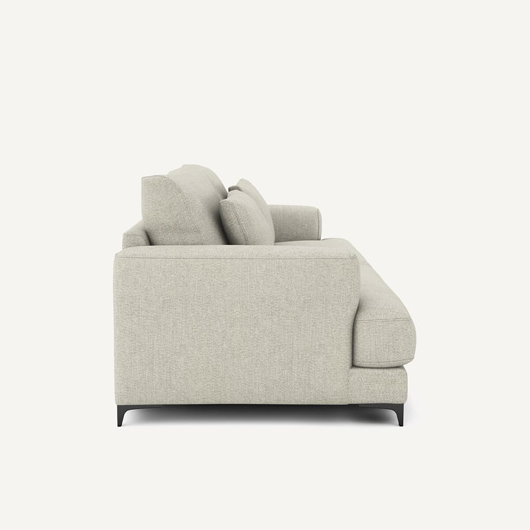 Marsile canapé convertible 4 places tweed beige - Vue supplémentaire 2