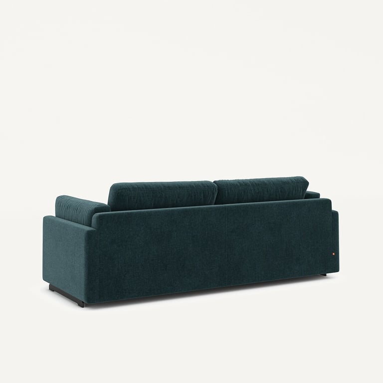 César canapé convertible 3 places velours chenillé bleu canard - Vue supplémentaire 3