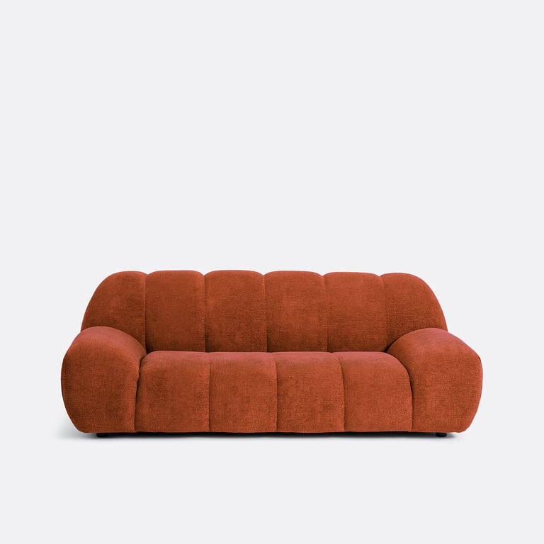 Produit similaire: Nuria canapé 3 places tissu texturé rouge